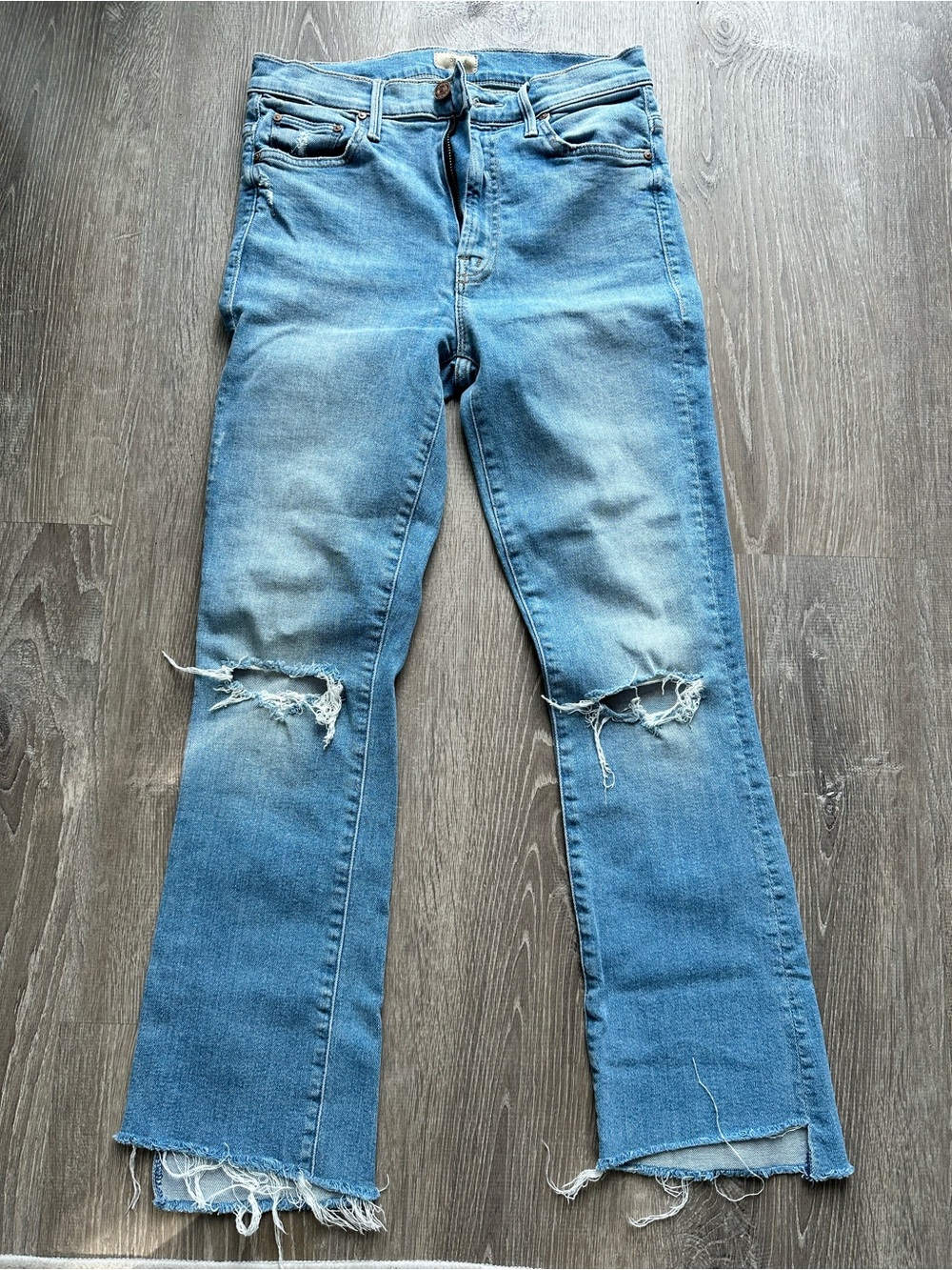 Mother insider crop step fray jeans size 27